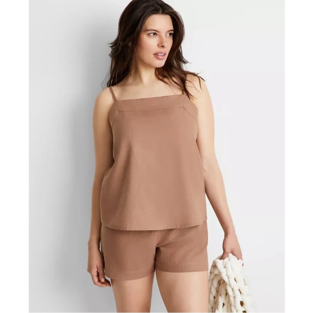 Women’s 2 Pc Cami & Short Pajama/Lounge Set - Color Natural Umber, Sizes  XS-XXL